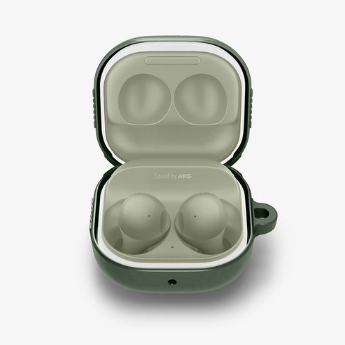ASD01276 - Galaxy Buds 2 Pro / 2 / Pro / Live Case Rugged Armor in matte black showing the top